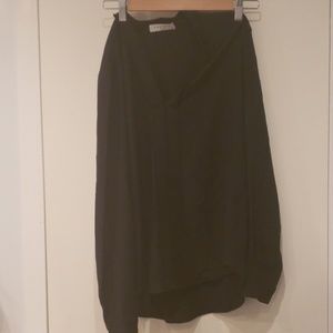 Black silk sandro top